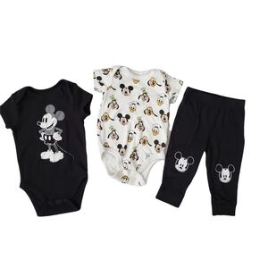 Disney Mickey Mouse 3-Pack Bodysuits Pants Set